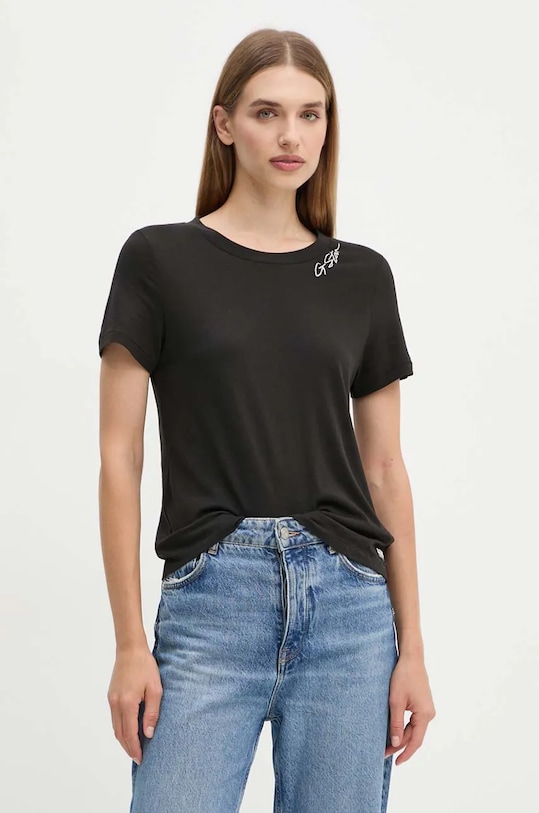 G-Star t-shirt bawełniany regular czarny D25053.A870