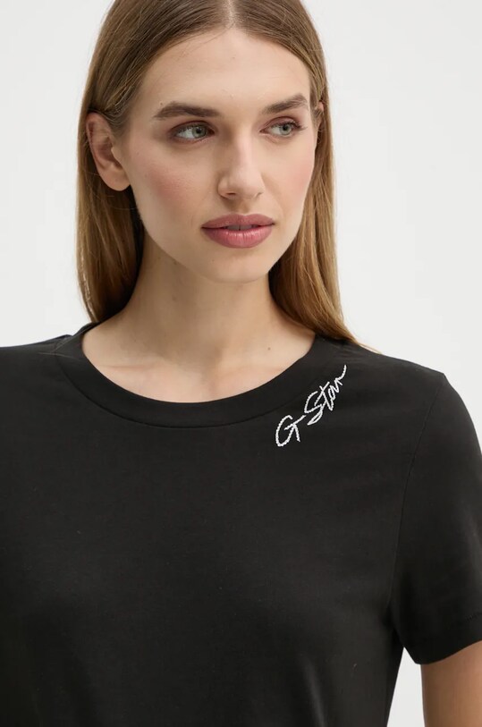 G-Star tricou din bumbac negru D25053.A870