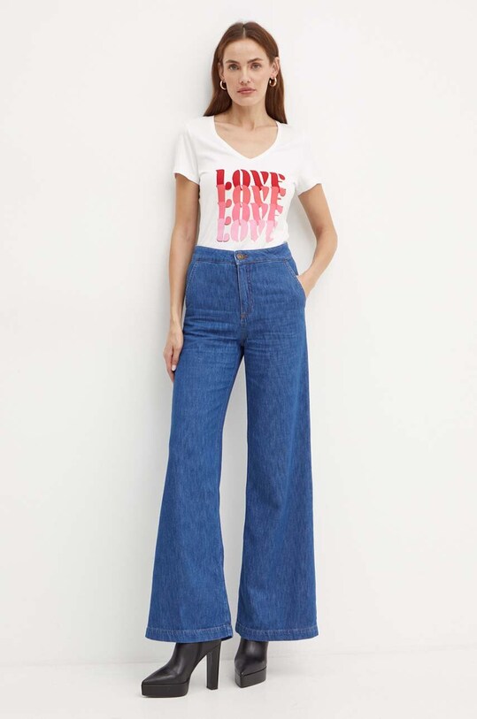 Morgan tricou DAMOUR DAMOUR alb SS25
