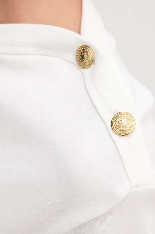 Βαμβακερό μπλουζάκι Tommy Hilfiger WW0WW42907 λευκό