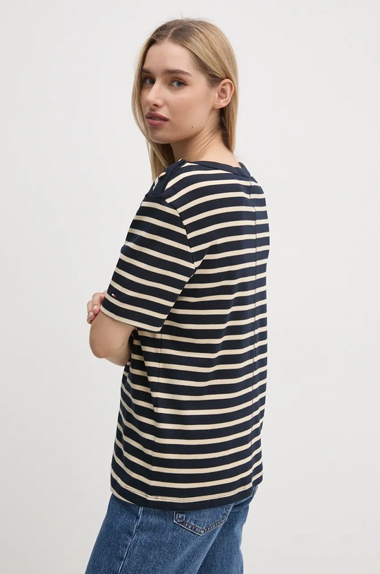 Oblečenie Bavlnené tričko Tommy Hilfiger WW0WW42907 tmavomodrá
