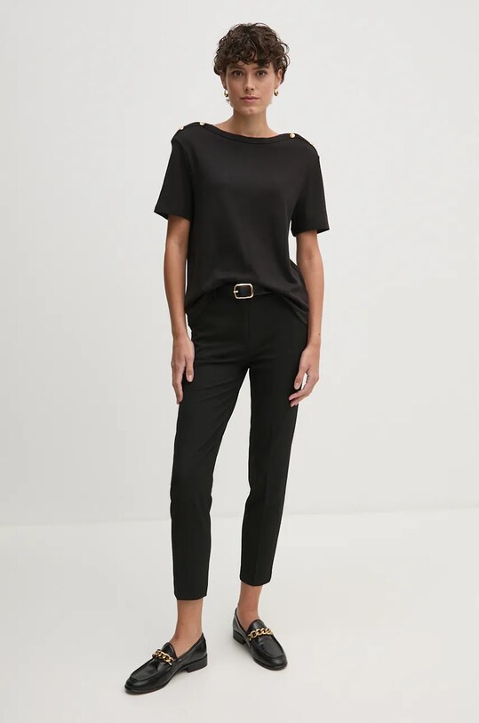 Бавовняна футболка Tommy Hilfiger WW0WW42907 чорний SS25