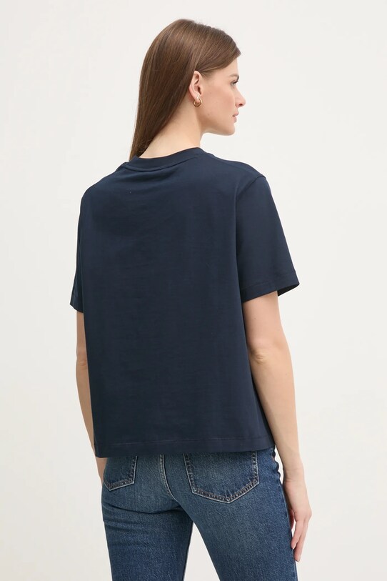 Oblečenie Bavlnené tričko Tommy Hilfiger WW0WW43597 tmavomodrá