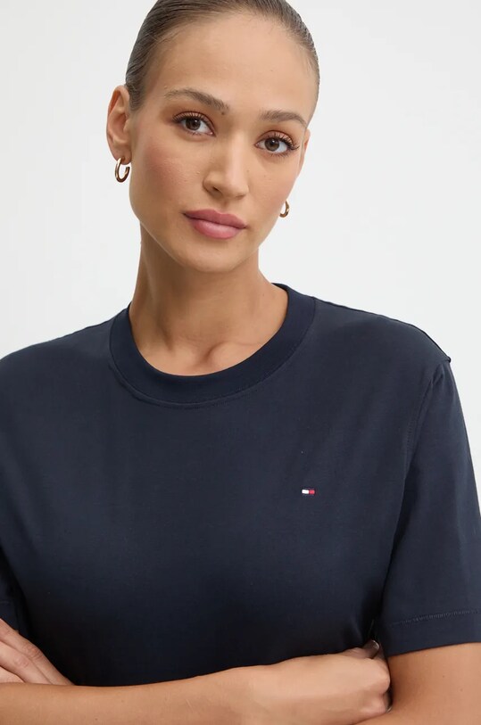 Îmbrăcăminte Tommy Hilfiger tricou din bumbac WW0WW43597 bleumarin