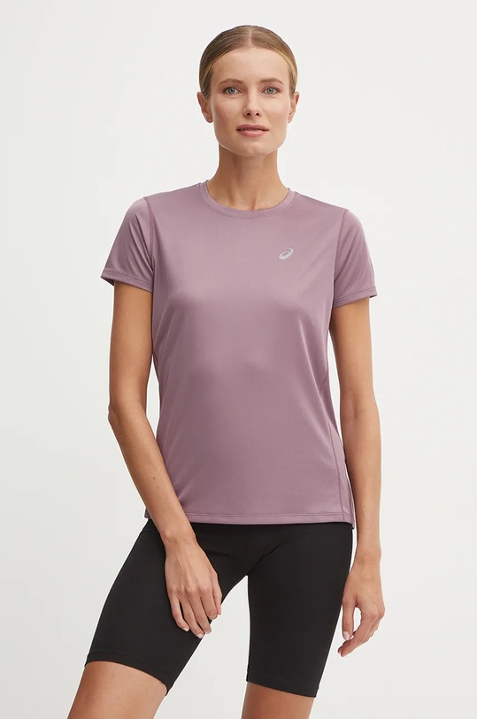 Asics t-shirt do biegania Core regular fioletowy 2012C335.503