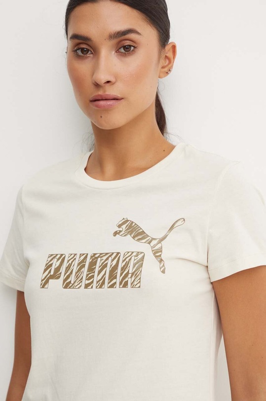 Oblečenie Bavlnené tričko Puma 681490 béžová