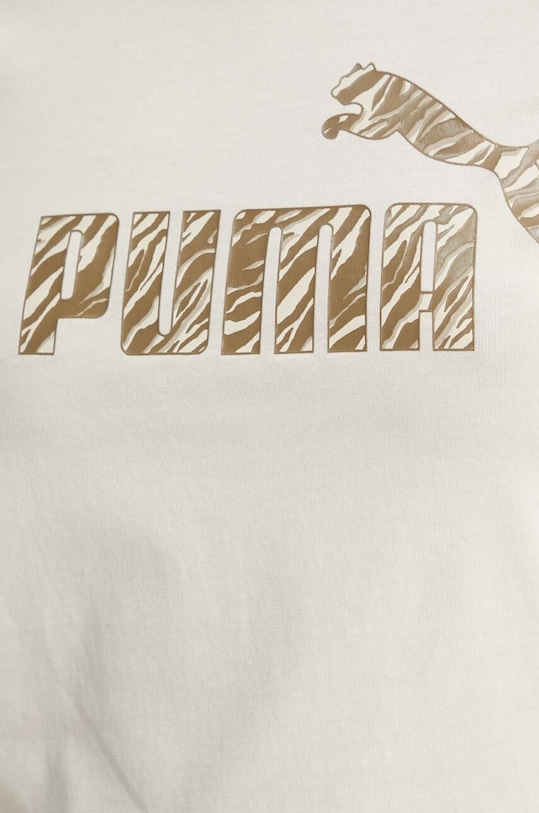 Bavlnené tričko Puma béžová 681490