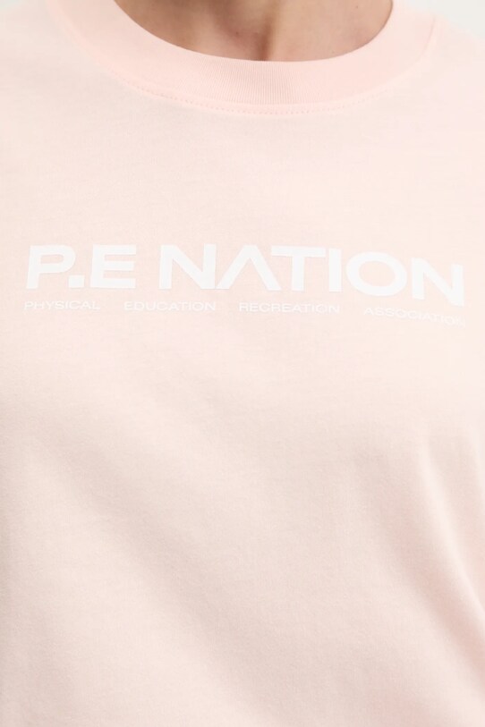 Памучна тениска P.E Nation Aero SS Tee розов 243T329