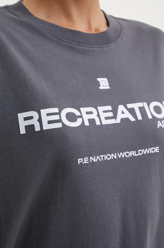 P.E Nation t-shirt bawełniany Anthem SS Tee 243T400 niebieski