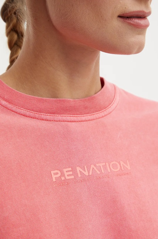 P.E Nation tricou din bumbac Nomad Boxy Tee 243T402 roz