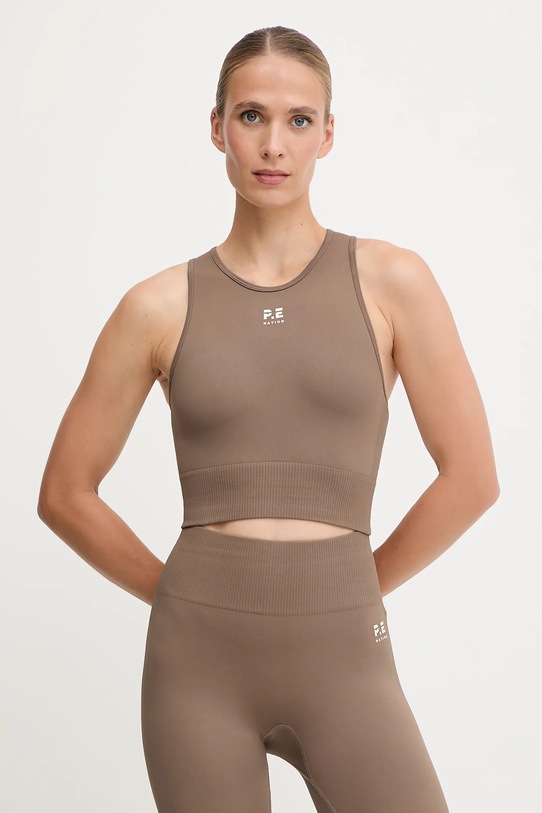P.E Nation top Restore Seamless maro 243W294