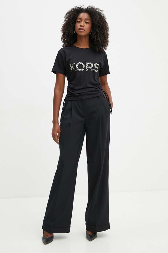 MICHAEL Michael Kors t-shirt bawełniany MF3510J97J czarny AW24