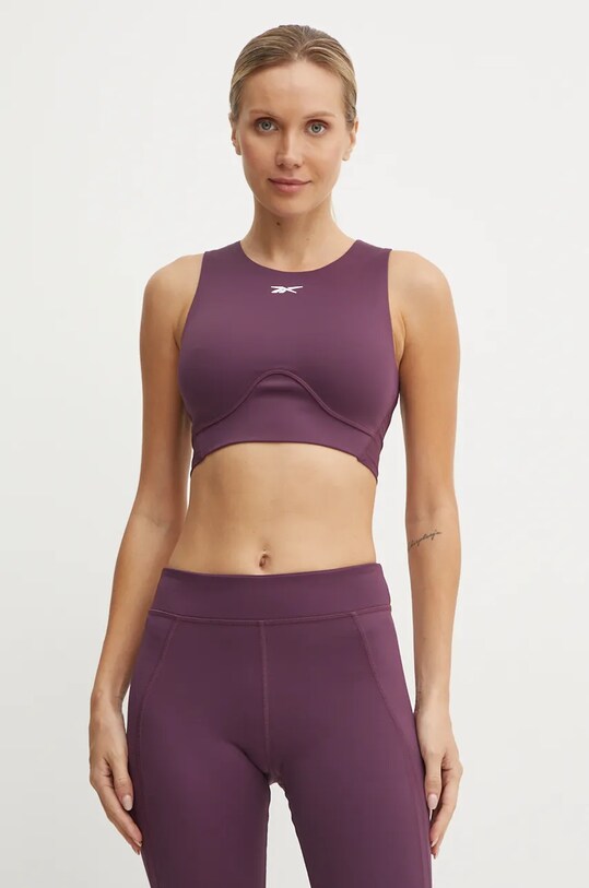 Топ для тренировок Reebok Contour Crop slim бордо 100206429