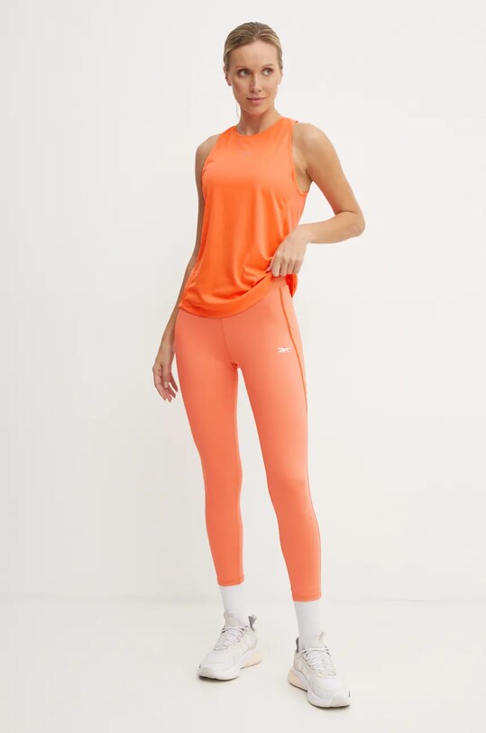 Reebok top do biegania Speedwick 100205588 pomarańczowy AW24