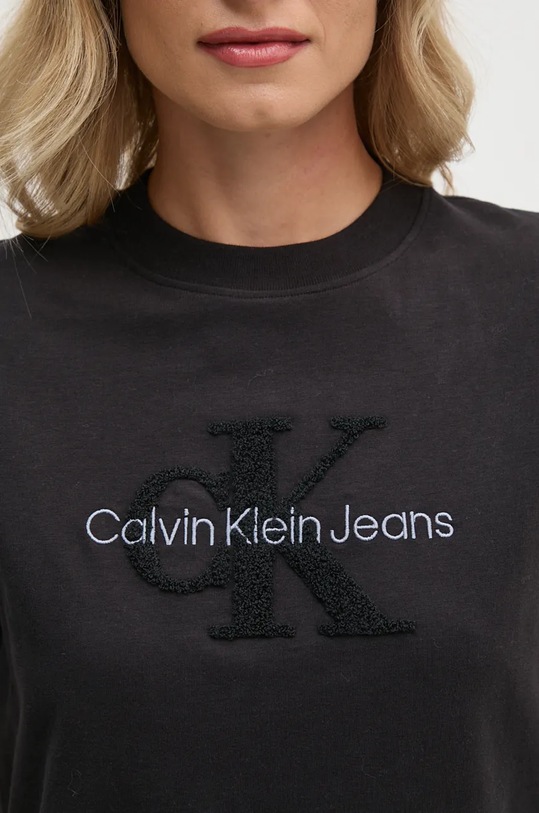 Бавовняна футболка Calvin Klein Jeans J20J224244 чорний