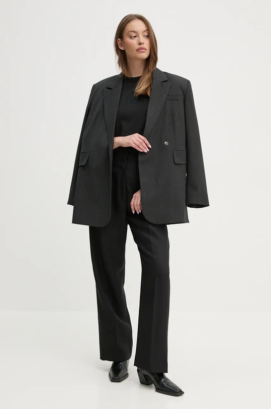 Хлопковая футболка Calvin Klein Jeans J20J224253 чёрный NC24