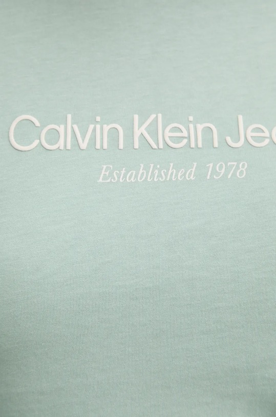 Бавовняна футболка Calvin Klein Jeans зелений J20J224914