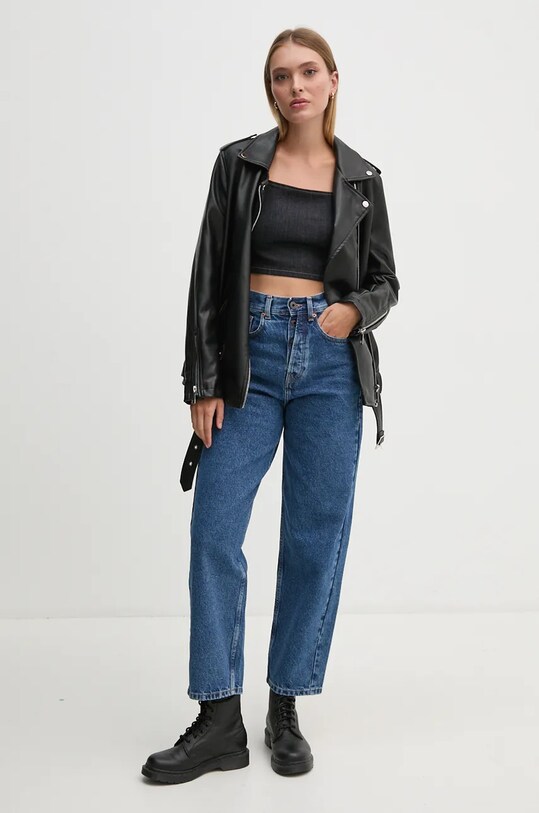 Calvin Klein Jeans top J20J224048 negru AW24