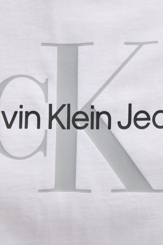 Βαμβακερό μπλουζάκι Calvin Klein Jeans λευκό 00040WL260
