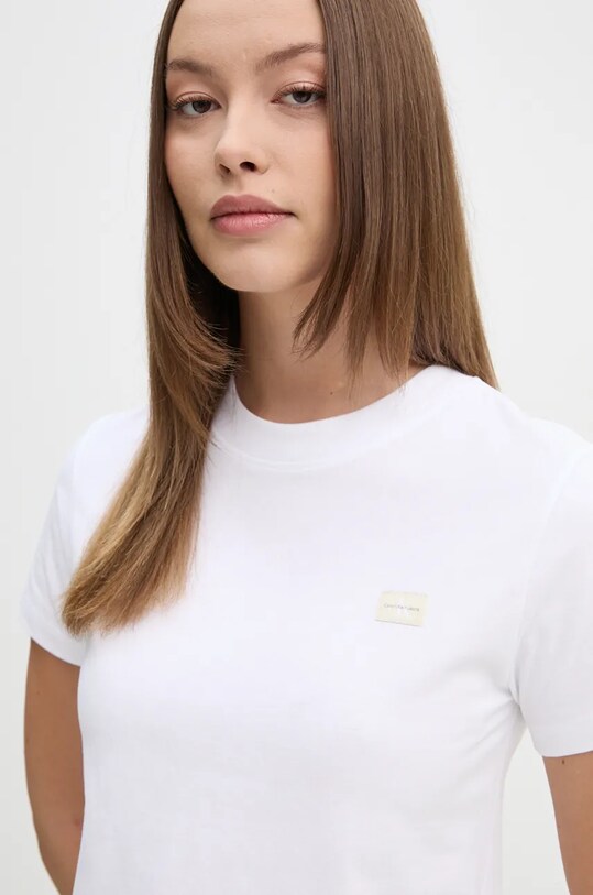 Бавовняна футболка Calvin Klein Jeans білий J20J224202