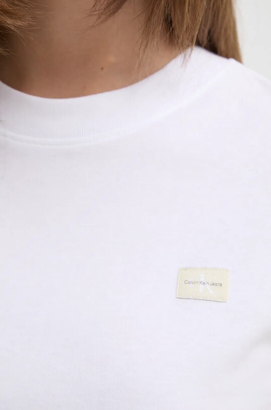 Бавовняна футболка Calvin Klein Jeans J20J224202 білий