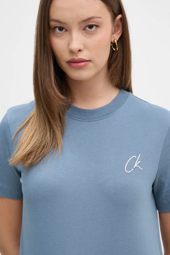 Calvin Klein Jeans tricou din bumbac imprimeu albastru J20J224439