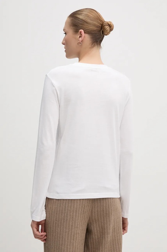 Oblečení Bavlněné tričko s dlouhým rukávem Calvin Klein Jeans J20J224549 bílá