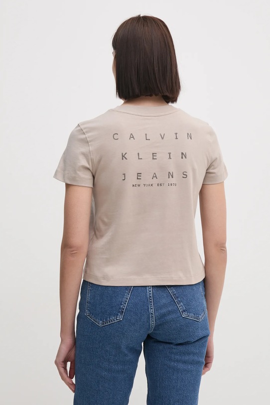 Oblečení Tričko Calvin Klein Jeans J20J225391 béžová