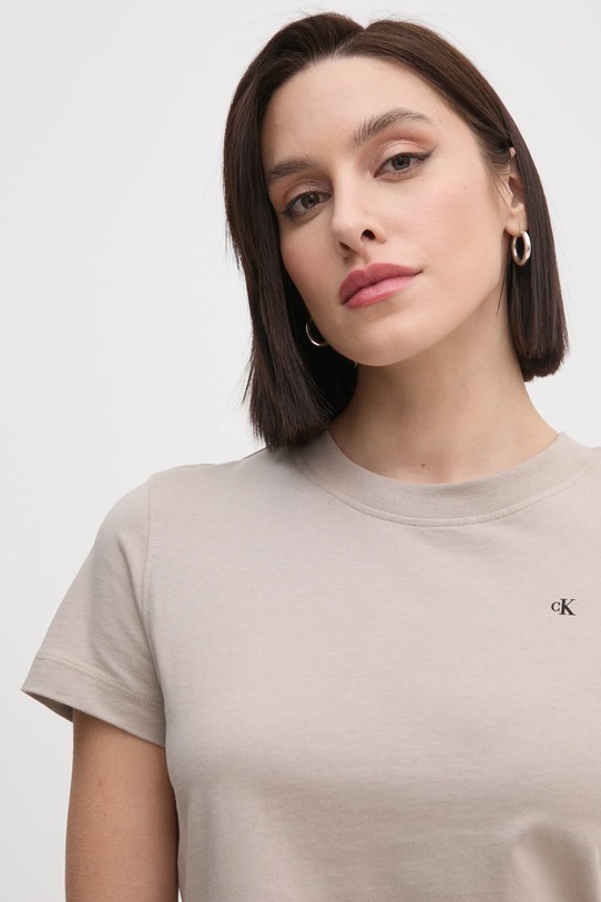 Tričko Calvin Klein Jeans béžová J20J225391