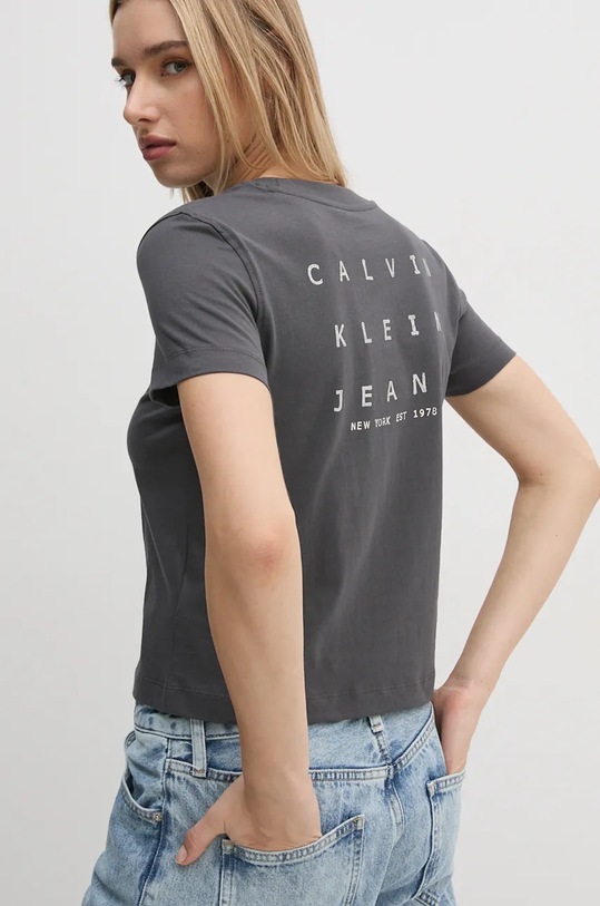 Calvin Klein Jeans t-shirt bawełna szary J20J225391