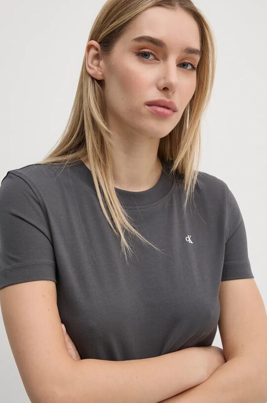 Tričko Calvin Klein Jeans šedá J20J225391