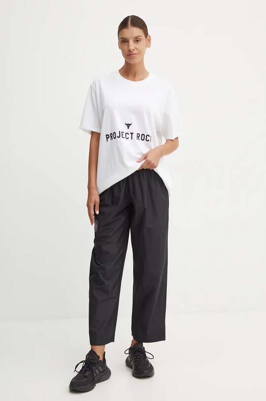 Under Armour tricou Project Rock 1386440 alb AW24