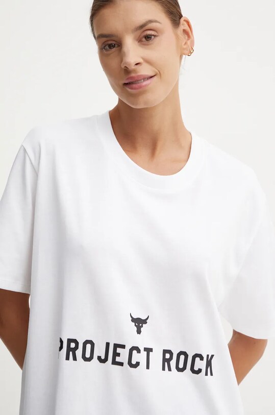 Under Armour tricou Project Rock alb 1386440
