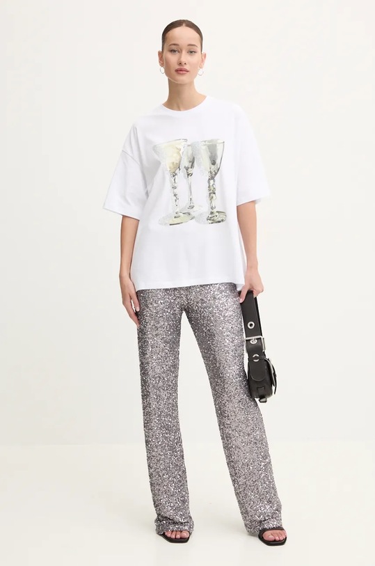 Хлопковая футболка MSGM 3742MDM94.247798 белый AW24