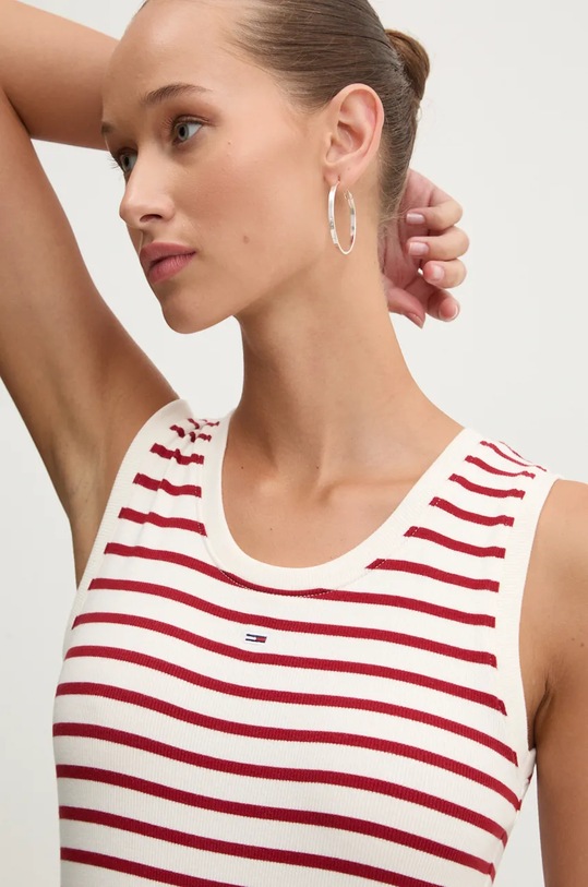 Tommy Jeans top bordowy DW0DW19816