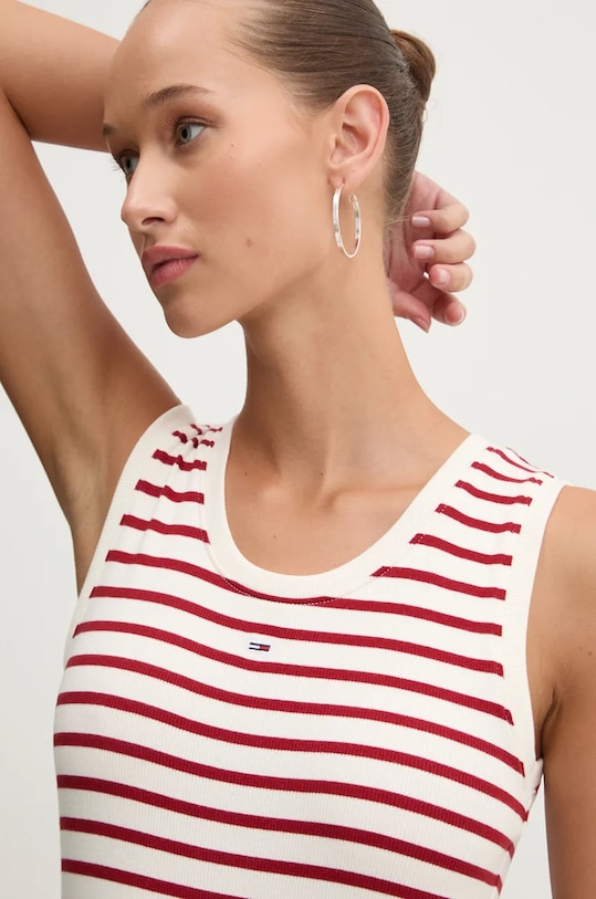 Tommy Jeans top bordowy DW0DW19816