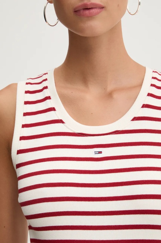 Tommy Jeans top DW0DW19816 bordowy