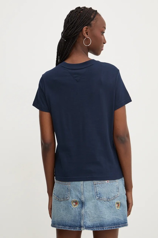 Odzież Tommy Jeans t-shirt bawełniany DW0DW18795 granatowy