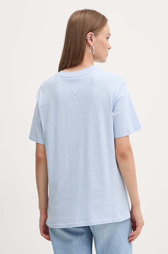 Îmbrăcăminte Tommy Jeans tricou din bumbac DW0DW18796 albastru