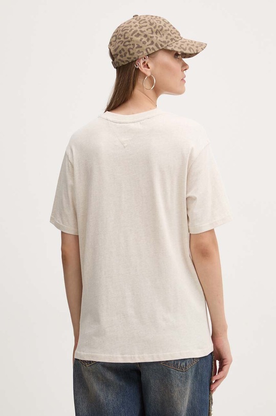 Одяг Бавовняна футболка Tommy Jeans DW0DW18796 бежевий