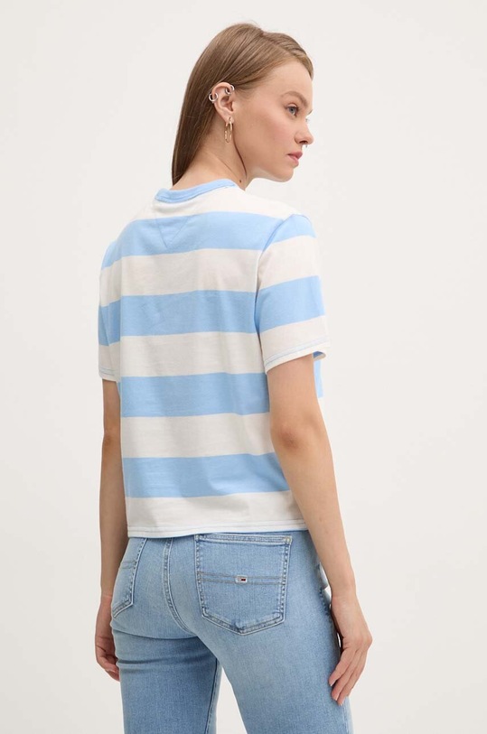 Îmbrăcăminte Tommy Jeans tricou din bumbac DW0DW18799 albastru
