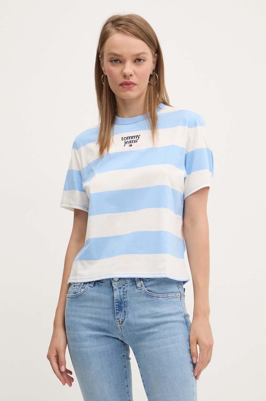 Tommy Jeans tricou din bumbac albastru DW0DW18799