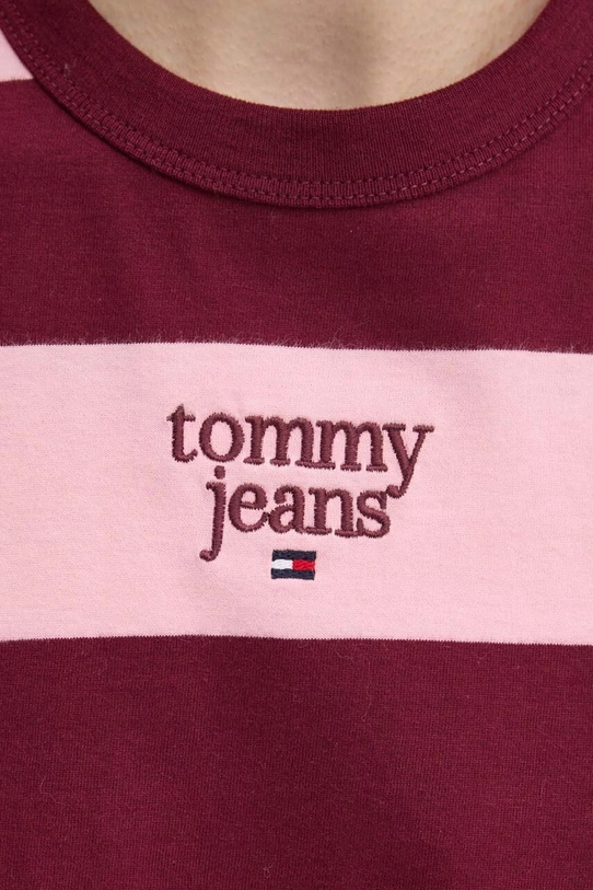 Tommy Jeans t-shirt bawełniany DW0DW18799 bordowy