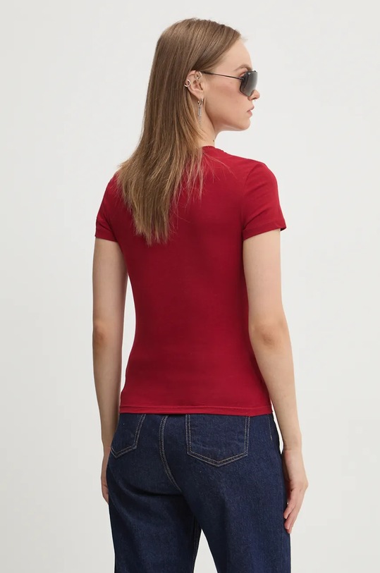 Tommy Jeans tricou din bumbac burgundia DW0DW18800