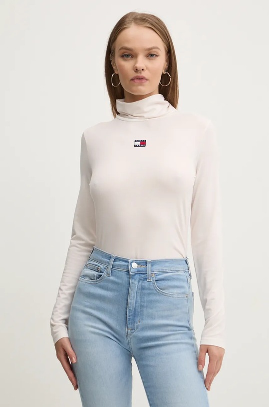 Лонгслів Tommy Jeans бежевий DW0DW18806