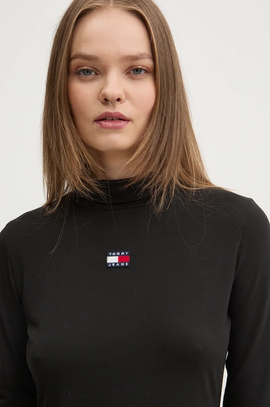 Лонгслів Tommy Jeans чорний DW0DW18806
