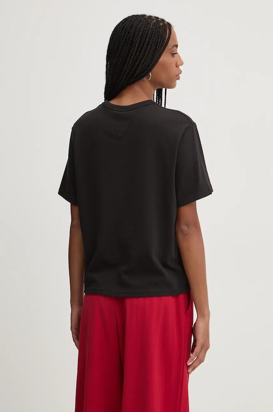 Oblačila Bombažna kratka majica Tommy Jeans DW0DW19717 črna