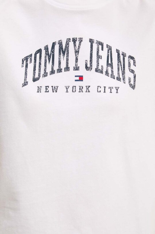 Bavlnené tričko Tommy Jeans DW0DW19826 biela