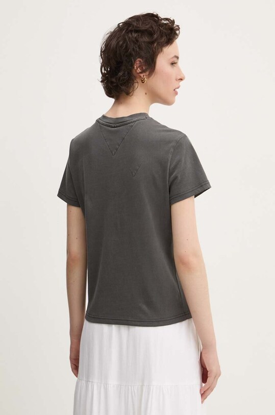 Îmbrăcăminte Tommy Jeans tricou din bumbac DW0DW19826 gri