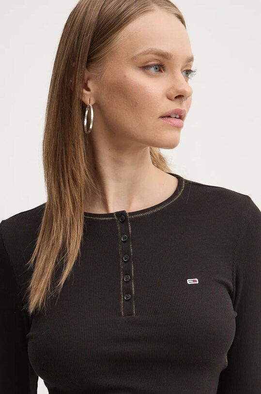 Tommy Jeans longsleeve negru DW0DW19837
